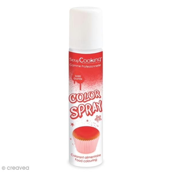 Spray colorant alimentaire ScrapCooking - rouge - 75 ml - Photo n°1