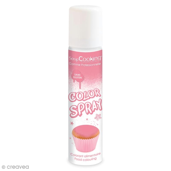 Spray colorant alimentaire ScrapCooking - rose - 75 ml - Photo n°1