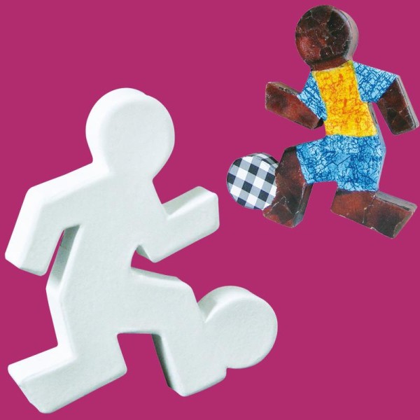 Joueur de foot en carton 12,5 cm - Photo n°1