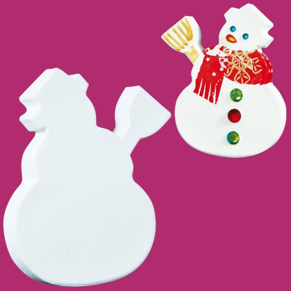 Bonhomme de neige en carton 12,5 cm - Photo n°1