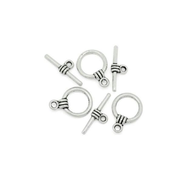 40 Sets Toggles Rond 15x11mm - Photo n°1