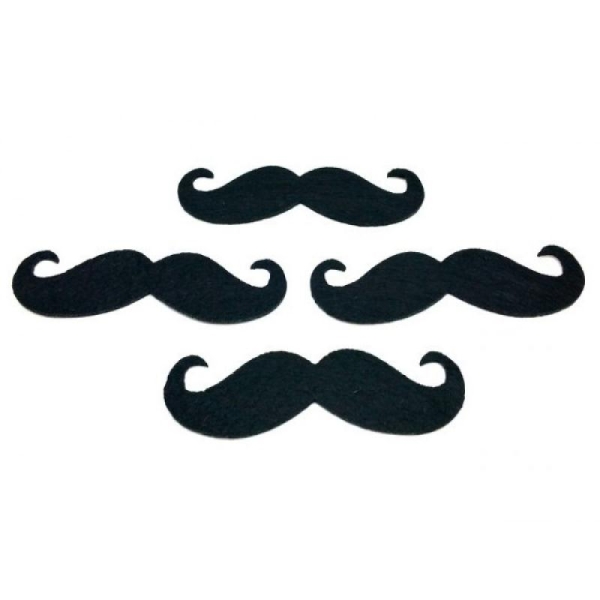10 Moustaches En Feutrine 7.9cm - Photo n°1