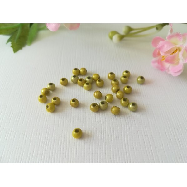 Perles magiques 4 mm jaune doré x 50 - Photo n°2