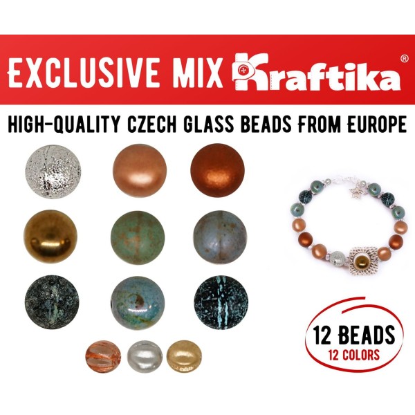 Kraftika, 12pcs Mini Pack De Perles Supplémentaires, Pour le Bracelet de Prise de Mélange - Photo n°2