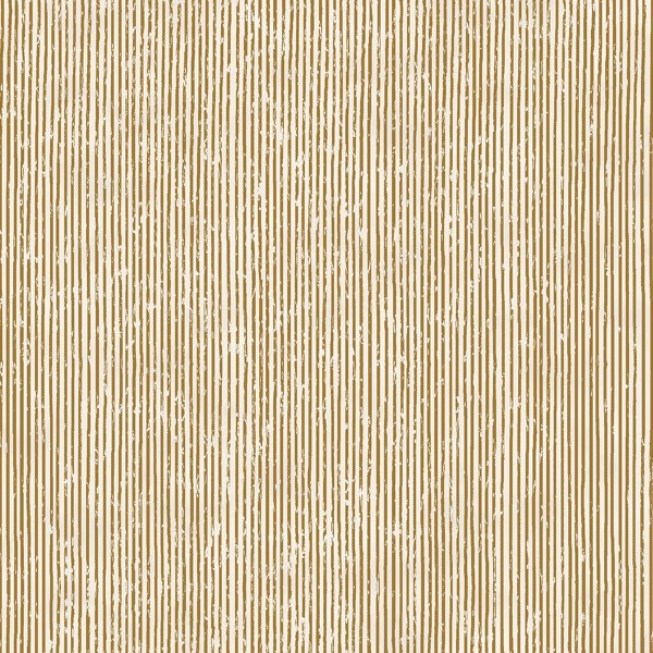 Tissu Toile de coton - Rayures dorés sur fond écru - Par 10 cm - Photo n°1