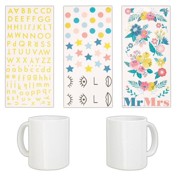 Kit Créatif Simply Make - Mugs à décorer - 2 pcs - Photo n°3
