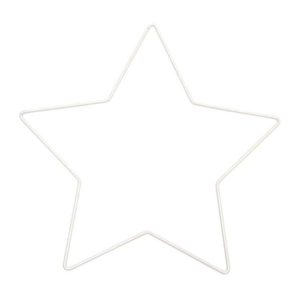 Forme en métal blanc - Étoile - 21 x 20 cm - Photo n°1