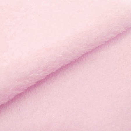 Tissu Doudou - Rose Layette - Vendu par 10 cm