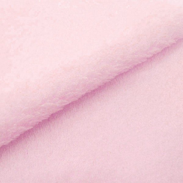 Tissu Doudou - Rose Layette - Vendu par 10 cm - Photo n°1