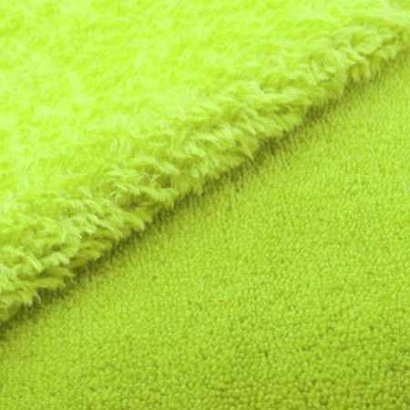 Tissu Doudou - Vert anis - Vendu par 10 cm