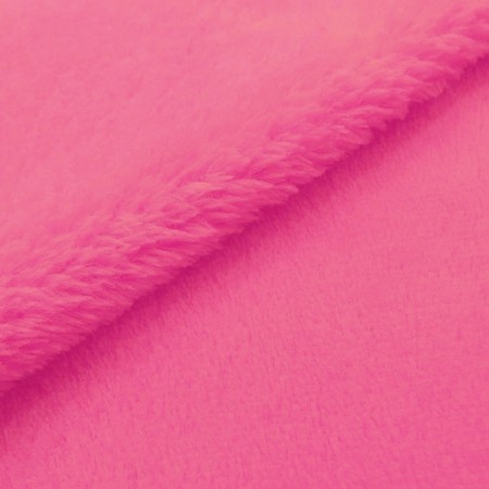 Tissu Doudou - Rose - Vendu par 10 cm