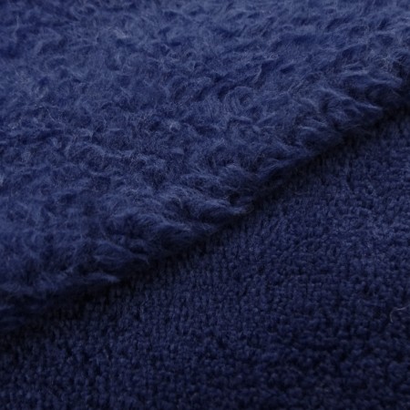 Tissu Doudou - Bleu Marine - Vendu par 10 cm
