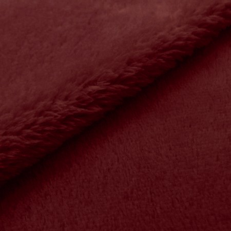 Tissu Doudou - Bordeaux - Vendu par 10 cm