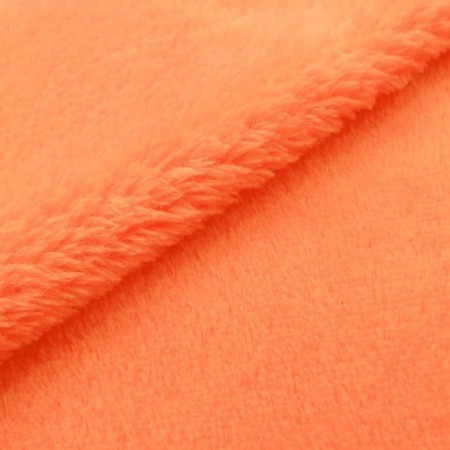 Tissu Doudou - Orange - Vendu par 10 cm