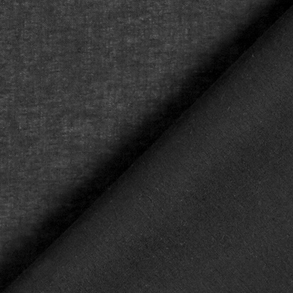 Tissu Popeline de coton - Noir - Vendu par 10 cm - Photo n°1