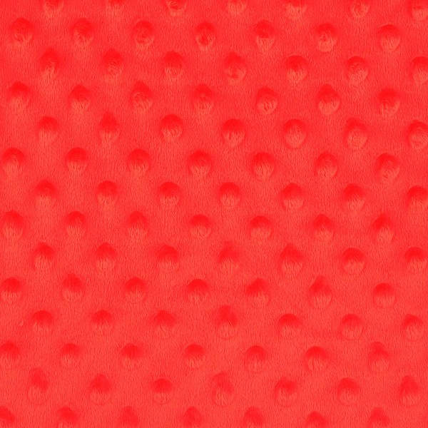 Tissu polaire Minky à pois en relief - Rouge - Vendu par 10 cm - Photo n°1