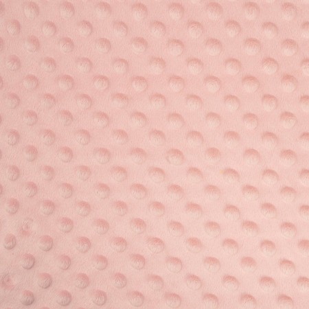 Tissu polaire Minky à pois en relief - Rose - Vendu par 10 cm