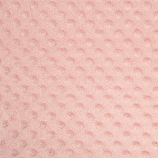 Tissu polaire Minky à pois en relief - Rose - Vendu par 10 cm - Photo n°1