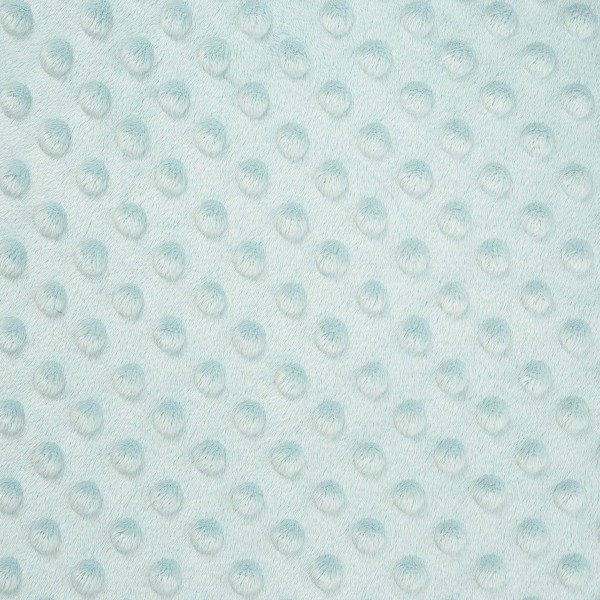Tissu polaire Minky à pois en relief - Bleu Ciel - Vendu par 10 cm - Photo n°1