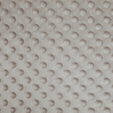Tissu polaire Minky à pois en relief - Gris souris - Vendu par 10 cm