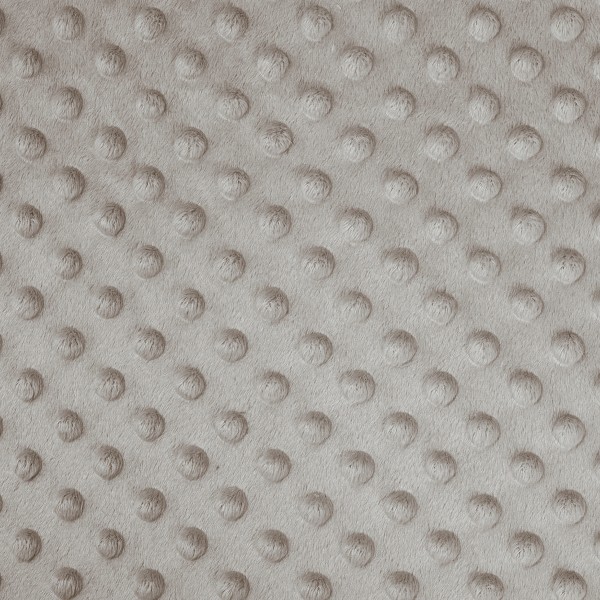 Tissu polaire Minky à pois en relief - Gris souris - Vendu par 10 cm - Photo n°1