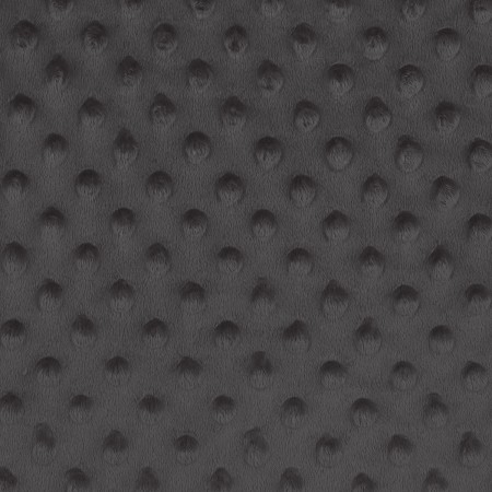 Tissu polaire Minky à pois en relief - Gris anthracite - Vendu par 10 cm