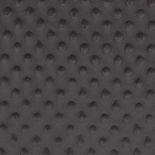 Tissu polaire Minky à pois en relief - Gris anthracite - Vendu par 10 cm - Photo n°1