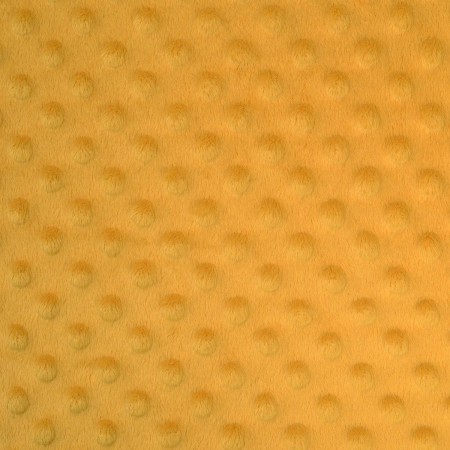 Tissu polaire Minky à pois en relief - Moutarde - Vendu par 10 cm