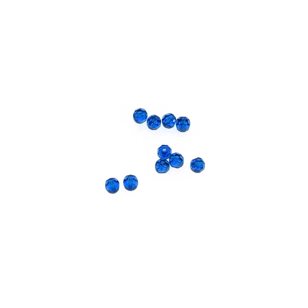Perle facettes Swarovski 4 mm capri blue x10 - Photo n°1