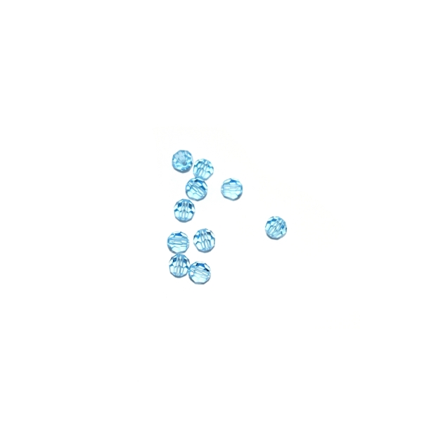 Perle facettes Swarovski 4 mm aqua x10 - Photo n°1