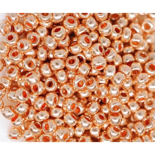 20g Or Rose Métallique Ronde Verre tchèque Perles de rocaille PRECIOSA Perles de Rocaille Entretoise - Photo n°2
