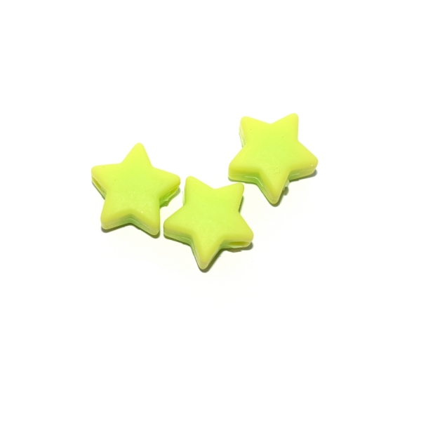 Perle silicone étoile 10x20 mm vert clair - Photo n°1