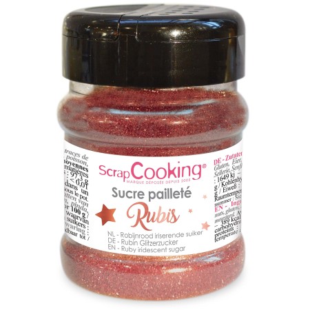 Sucre pailleté - Rubis irisé - 160 g