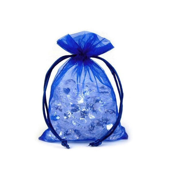 10pc Cobalt Bleu Organza Sac de Cadeau de 10 x 15 cm, de Sacs, de l'Artisanat et Loisirs - Photo n°2