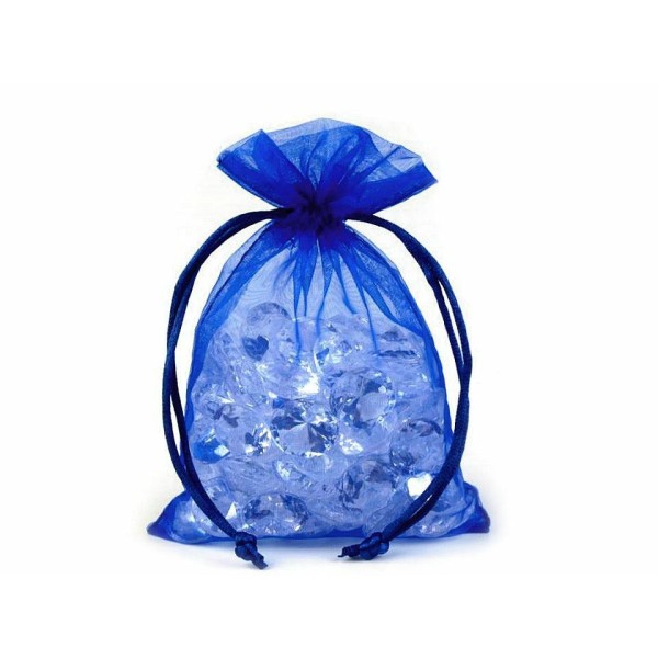 10pc Cobalt Bleu Organza Sac de Cadeau de 10 x 15 cm, de Sacs, de l'Artisanat et Loisirs - Photo n°1