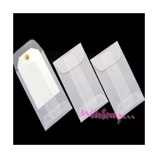Petites enveloppes papier transparentes - 3 pièces - Photo n°1
