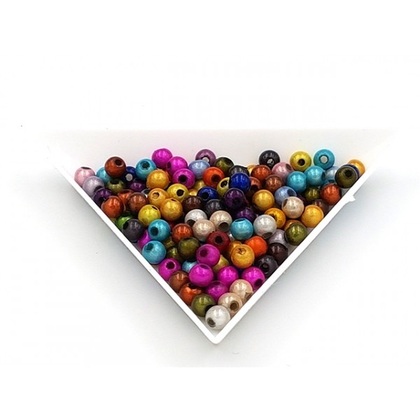 200 Perles Miracle Illusion Multicolores 4mm - Photo n°1