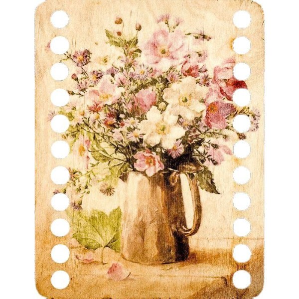 Vintage Vase de Fleurs au Point de Croix de Fil à broder Organisateur, Mouline Titulaire, Couture Dé - Photo n°1