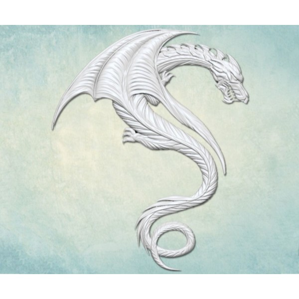 1pc Grand Dragon Magique des Animaux 3d en Silicone Uv Résine Époxy Moule d'Argile Scrapbooking Moul - Photo n°2