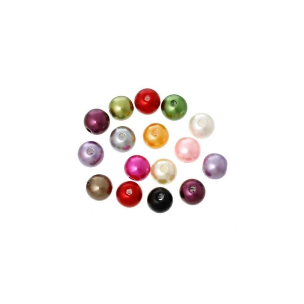 300 Perles Acryliques Multicolores 8mm - Photo n°1