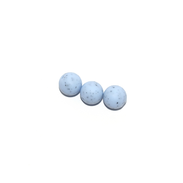 Perle ronde 12 mm silicone granite bleu - Photo n°1