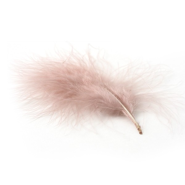 Plumes marabout vieux rose x10 - Photo n°1