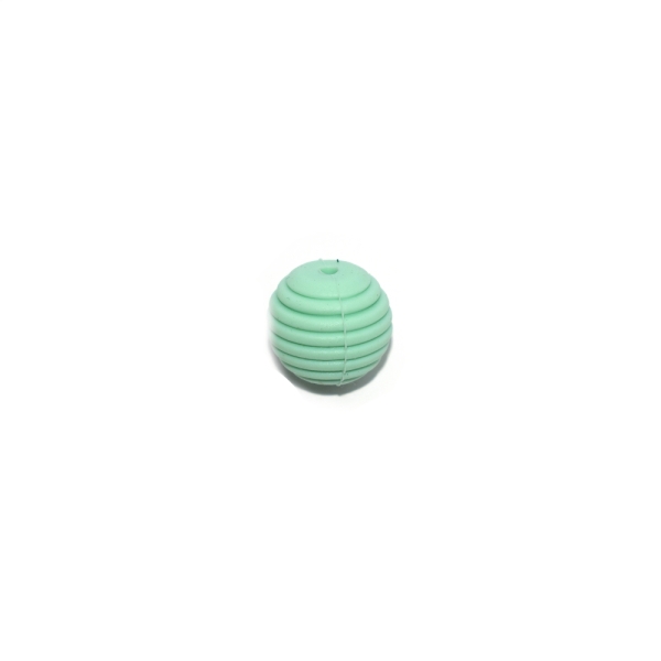 Perle silicone spirale 15 mm vert - Photo n°1