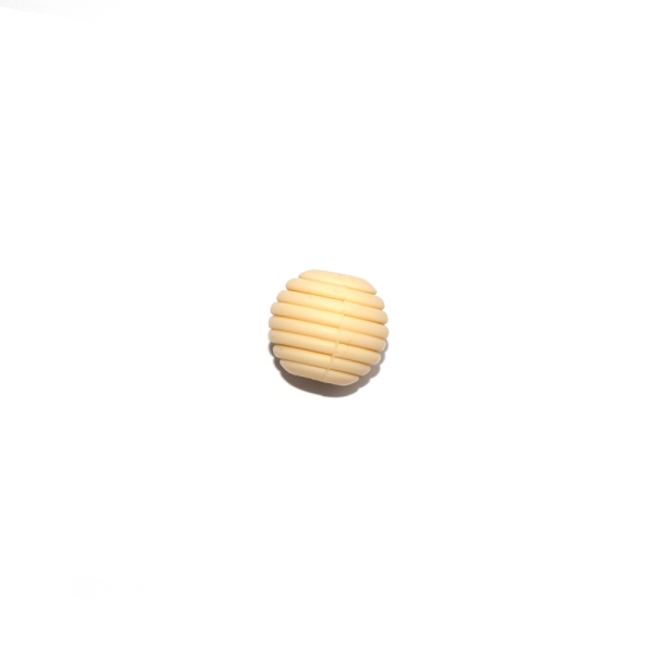 Perle silicone spirale 15 mm crème - Photo n°1