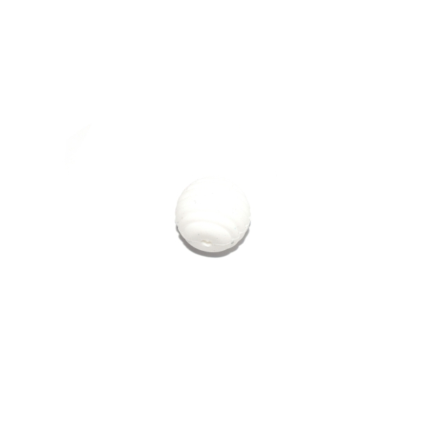 Perle silicone spirale 15 mm blanc - Photo n°1