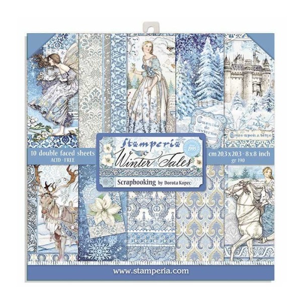Papier scrapbooking  Stamperia - Winter Tales - 20x20 - 10 feuilles - Photo n°1