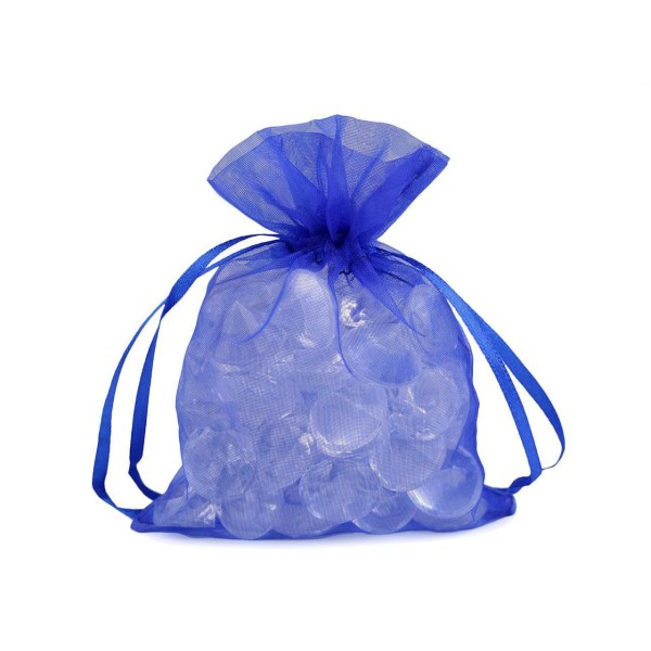 20 PC roi Bleu Organza cadeau sac 9x11 cm, sacs, artisanat et loisirs - Photo n°1