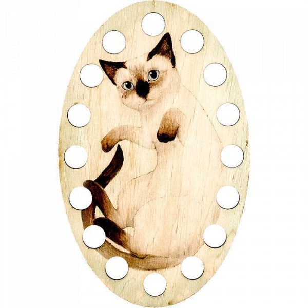 Organisateur De Fil de broderie de point de Croix de chat siamois, support de Mouline 12.5 cm x 20cm - Photo n°1