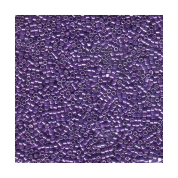 5g Galvanisé Violet Métallisé Delica 11/0 de Verre Japonaises Miyuki Perles de rocaille Db-430 Cylin - Photo n°2