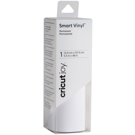 Vinyle Smart adhésif permanent brillant - Blanc - 13,9 x 121,9 cm